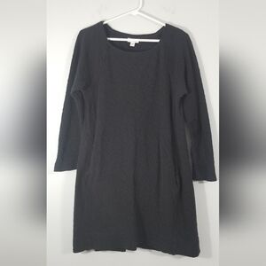 Pure Jill Charcoal Ashy Black Dress. Dual Front Pockets. Oversized Loose Fit XS.